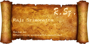 Rajz Szimonetta névjegykártya